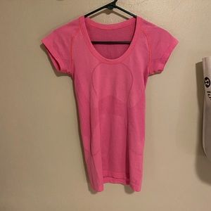 Pink Lululemon short sleeve